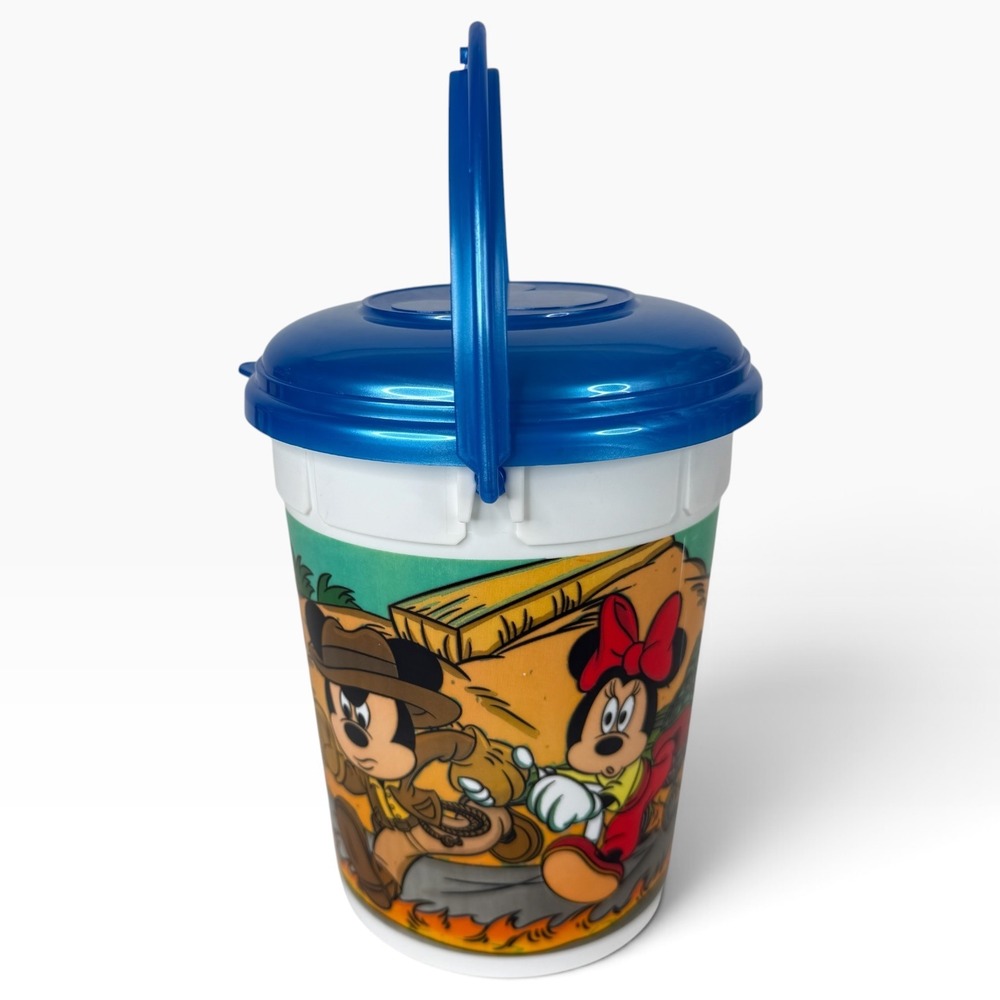 Disney Popcorn Bucket Whirley Hollywood Studios Indiana Jones Minnie Mickey VTG